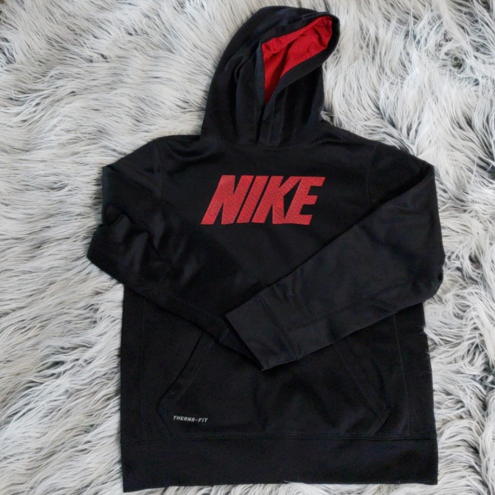 Nike Therma Fit Black/Red Hoodie